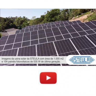 usina solar que produz 100% da energia consumida em nossa fábrica